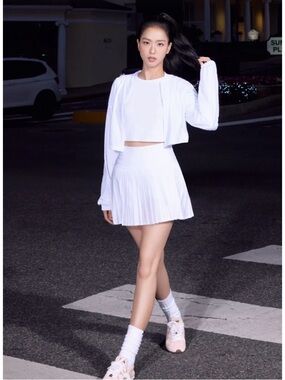 White Pleated Tennis Skirt - Women's Athletic Skirt